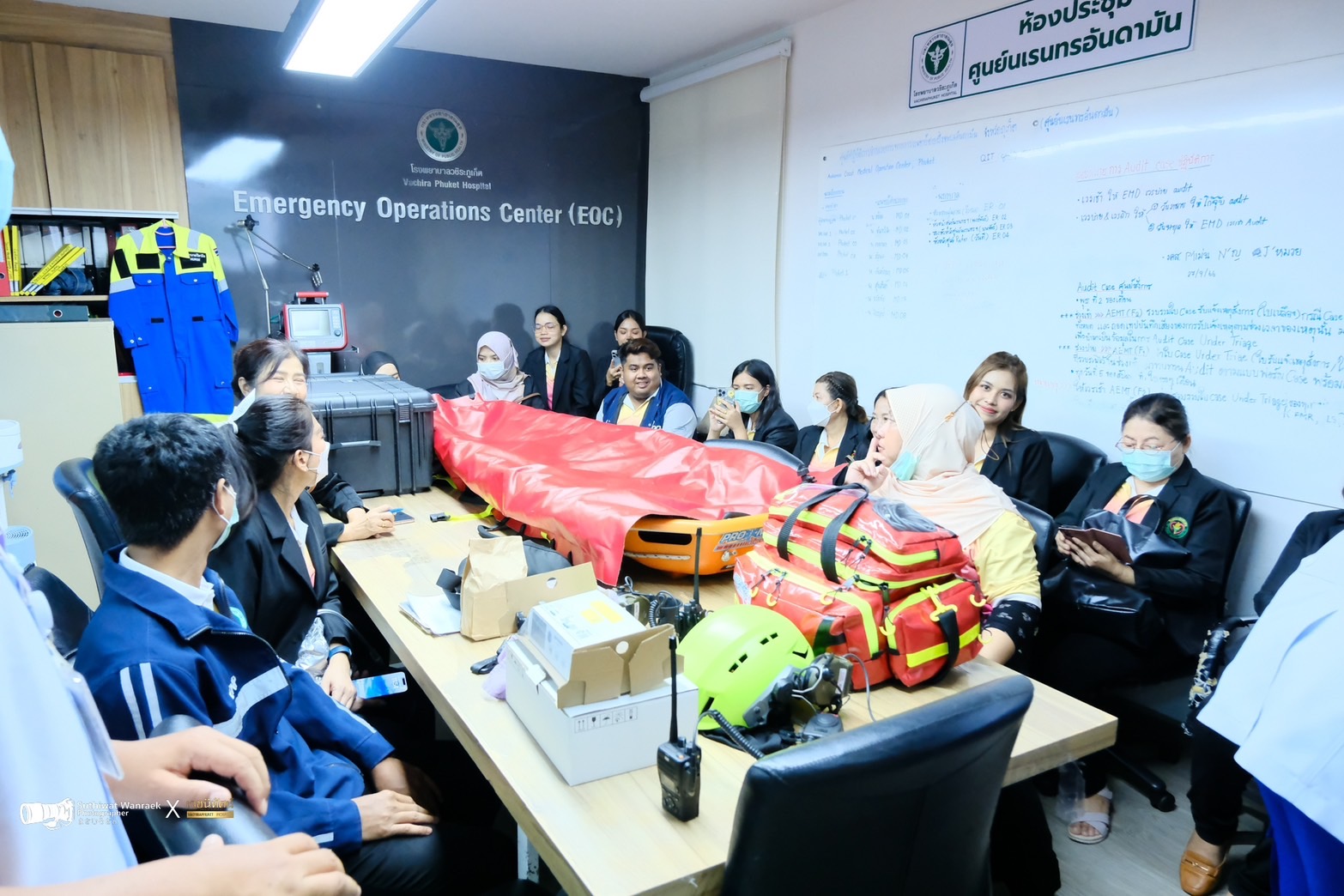 Study visit on the Sky Doctor emergency air medical service system to enhance the speed of emergency patient transport in hard-to-reach areas, at Vachira Phuket Hospital.